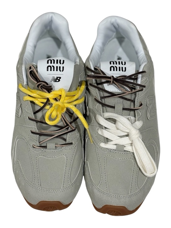 Miu Miu Shoes - New Balance x Miu Miu 530  Low Top Lace-Up Suede Sneakers Gray Style 165 size 42